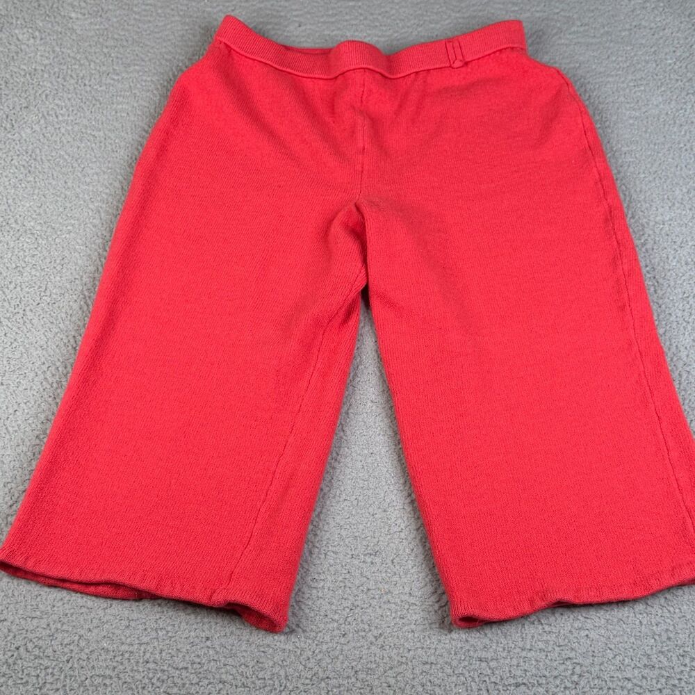 ST JOHN Sport  Bermuda Womens Large Red Santana Knit Pull On Lounge